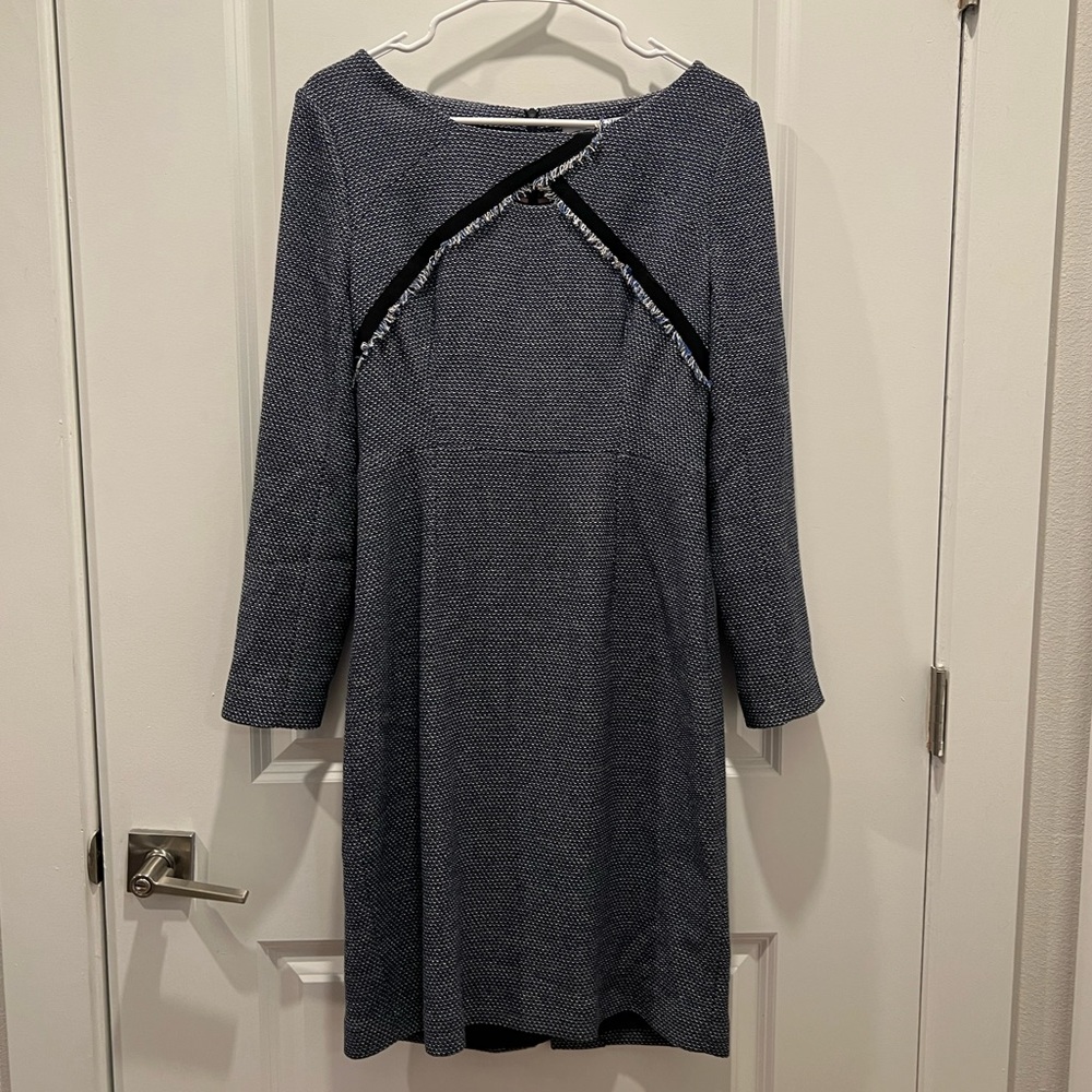 The Fold London Blue Tweed Dress